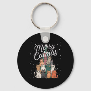 Kat Kerstboom Katten Kerstboom Trouwen Kerstmis Sleutelhanger