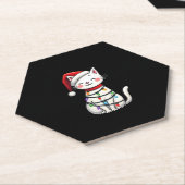 Kat Kerstboom Kerstmis (5) Kartonnen Onderzetters (Schuin)