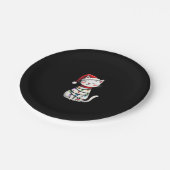 Kat Kerstboom Kerstmis (5) Papieren Bordje (Gekanteld)