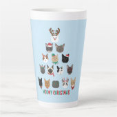 Kat kerstboom latte mok (Voorkant)