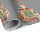 Kat kerstboom, lelijke kerstkat mam kat papa cadeaupapier (Rol Hoek)