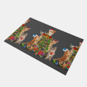 Kat kerstboom, lelijke kerstkat mam kat papa deurmat (Schuin)