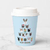 Kat kerstboom papieren bekers (Achterkant)
