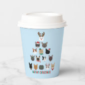 Kat kerstboom papieren bekers (Voorkant)