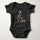 Kat kerstboom romper (Voorkant)