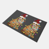 Kat kerstboom Santa Funny Xmas Kat Lover Deurmat (Schuin)