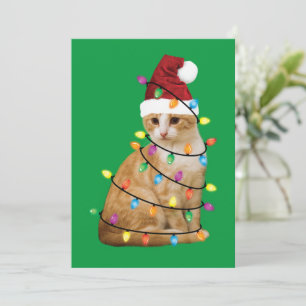 Kat kerstboom Santa Funny Xmas Kat Lover Kaart
