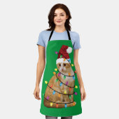 Kat kerstboom Santa Funny Xmas Kat Lover Schort (Gedragen)