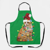 Kat kerstboom Santa Funny Xmas Kat Lover Schort (Voorkant)