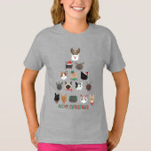 Kat kerstboom t-shirt (Voorkant)