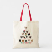 Kat kerstboom tote bag (Achterkant)