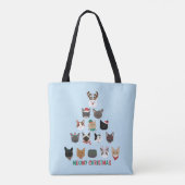 Kat kerstboom tote bag (Achterkant)