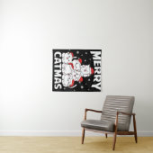 Kat kerstboom wandkleed (In Situ (horizontaal))