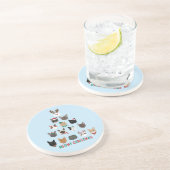 Kat kerstboom zandsteen onderzetter (Zijkant)