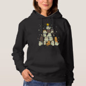 Kat kerstboomgeschenk, katten overkleuring hoodie (Voorkant)