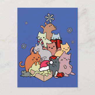Kat-kerstboomklooster Briefkaart