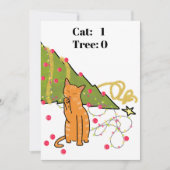 Kat kerstboomvideospel grappig feestdagenkaart (Voorkant)