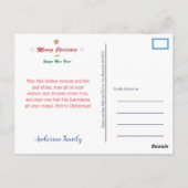 Kat kerstBriefkaart Briefkaart (Achterkant)