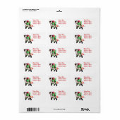 Kat kerstcadeau adresetiketten etiket (Full Sheet)