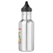 Kat kerstcadeau, gepersonaliseerde naam waterfles (Rechts)