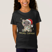 Kat-kerstdieren Cute Cats Meowmas T-shirt (Voorkant)
