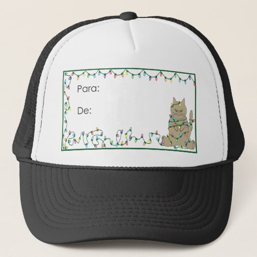Kat-kerstdieren kleine kat-kutsnuitjes. trucker pet (Voorkant)