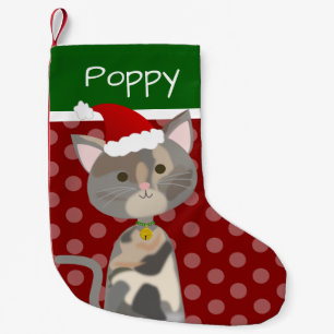 Kat kerstdiluil Calico Tortie Kleine Kerstsok