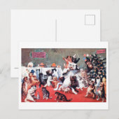 Kat-kerstfeest met Kittens, Louis Wain Postc Briefkaart (Voorkant / Achterkant)