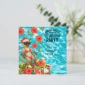 Kat Kerstfeest voor Kerstmis in juli Kaart (Staand voorkant)