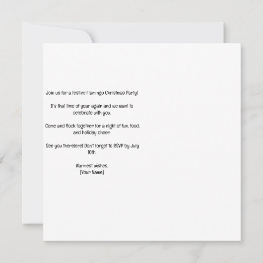 Kat Kerstfeest voor Kerstmis in juli Kaart (Achterkant)