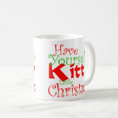 Kat kerstfeestdag Mok (Voorkant rechts)