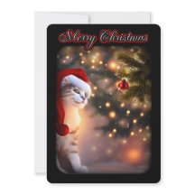 Kat-kerstfeestdag ornamay Xmas Boom sneeuw