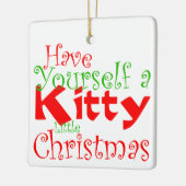 Kat kerstfeestdag Ornament (Links)