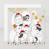 Kat kerstkaart (Voorkant / Achterkant)