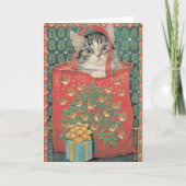Kat kerstKaarten Feestdagen Kaart (Voorkant)
