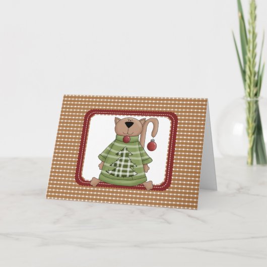 Kat-kerstkaartjes Feestdagen Kaart (Voorkant)