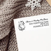 Kat-kerstlampje Terug Adres label