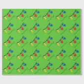 Kat-kerstlampjes Funny Meowy en Bright Cadeaupapier (Vlak)