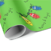 Kat-kerstlampjes Funny Meowy en Bright Cadeaupapier (Rol Hoek)