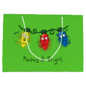 Kat-kerstlampjes Funny Meowy en Bright Groot Cadeauzakje (Achterkant)