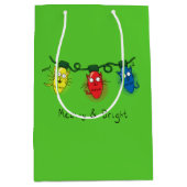 Kat-kerstlampjes Funny Meowy en Bright Medium Cadeauzakje (Voorkant)