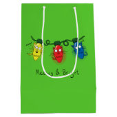 Kat-kerstlampjes Funny Meowy en Bright Medium Cadeauzakje (Achterkant)