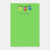 Kat-kerstlampjes Funny Meowy en Bright Post-it® Notes (Voorkant)