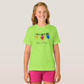 Kat-kerstlampjes Funny Meowy en Bright T-shirt (Voorkant volledig)