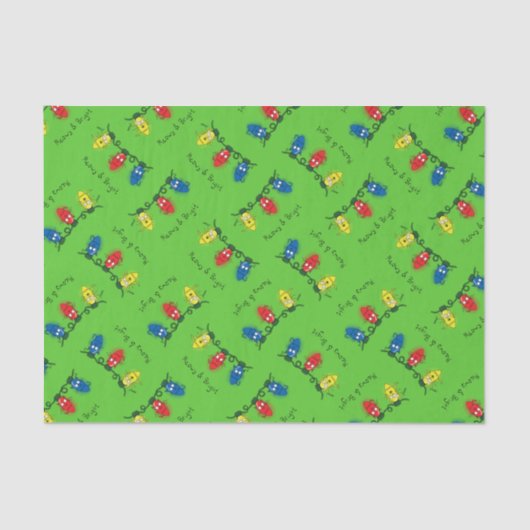 Kat-kerstlampjes Funny Meowy en Bright Tissuepapier (Voorkant)