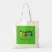 Kat-kerstlampjes Funny Meowy en Bright Tote Bag (Achterkant)