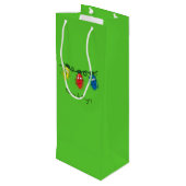 Kat-kerstlampjes Funny Meowy en Bright Wijn Cadeautas (Achterkant Gekanteld)