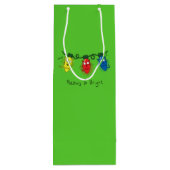 Kat-kerstlampjes Funny Meowy en Bright Wijn Cadeautas (Achterkant)