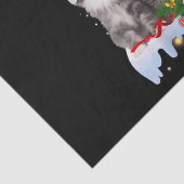 Kat Kerstman Hoed Grappige Vrolijke Kerstmis Tissuepapier (Detail)