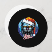 Kat Kerstman wenst Prettig Kerstmis Feestdagenkaart (Voorkant / Achterkant)